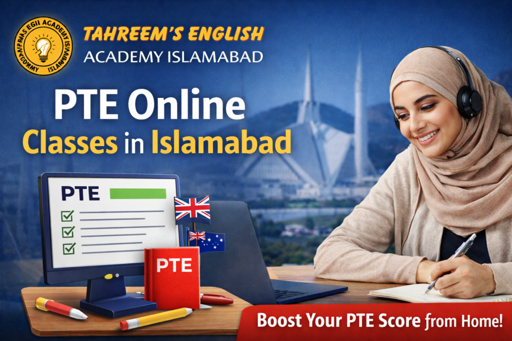 Preparation of PTE online courses | PTE online classes in Islamabad