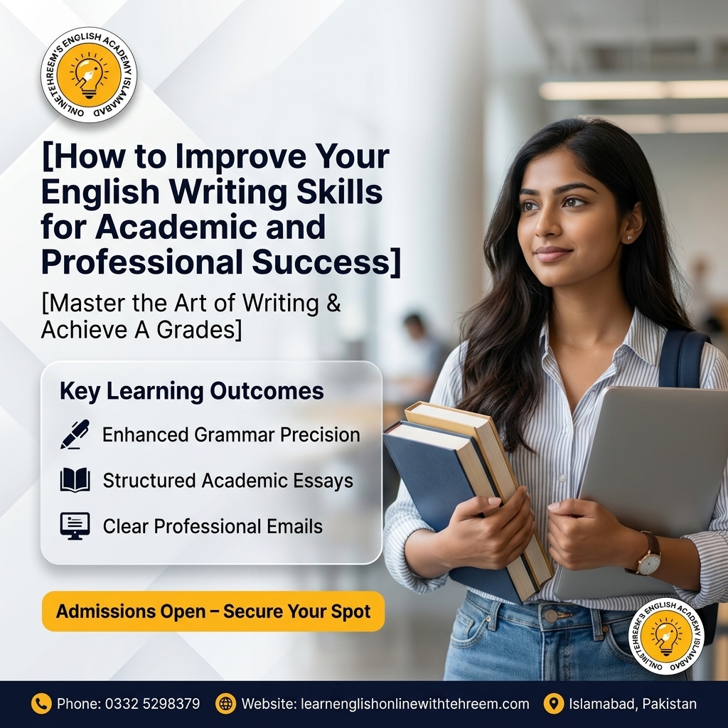 How To Improve Your Academic English Writing Skills for Career/Professional Success in Islamabad, Pakistan