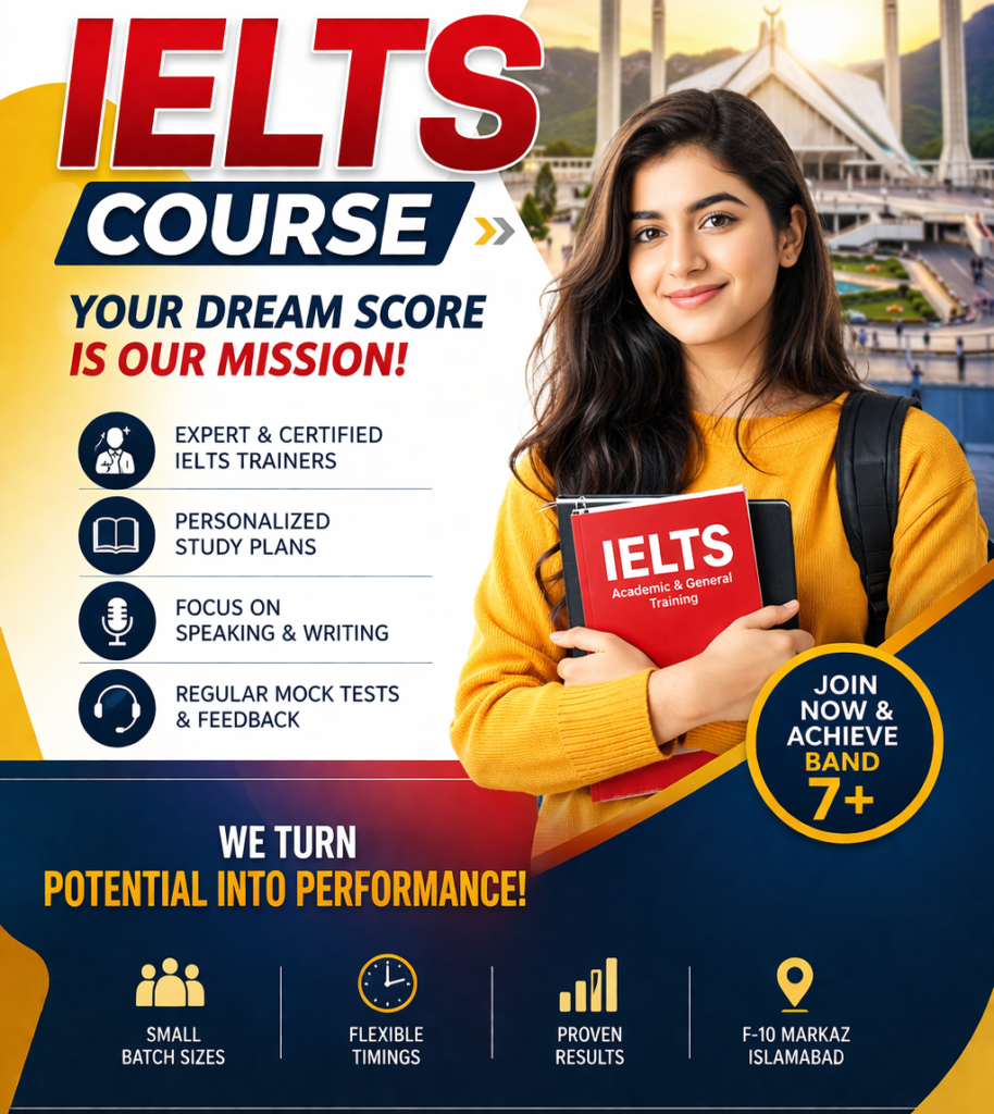 IELTS course| IELTS course in Islamabad, Pakistan.