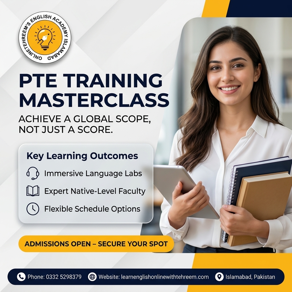 PTE of Training | PTE Training in Islamabad, Pakistan
