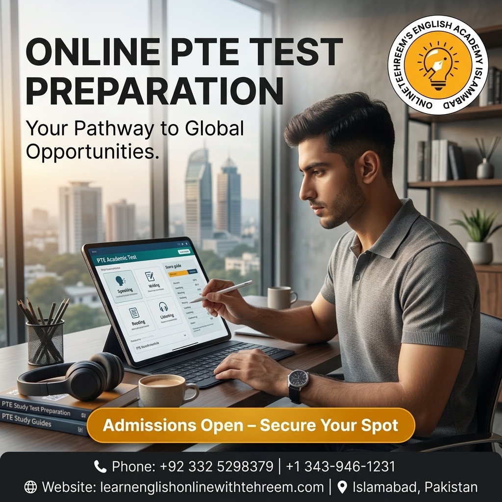 Online PTE Test Preparation – PTE Online Preparation in Islamabad, Pakistan