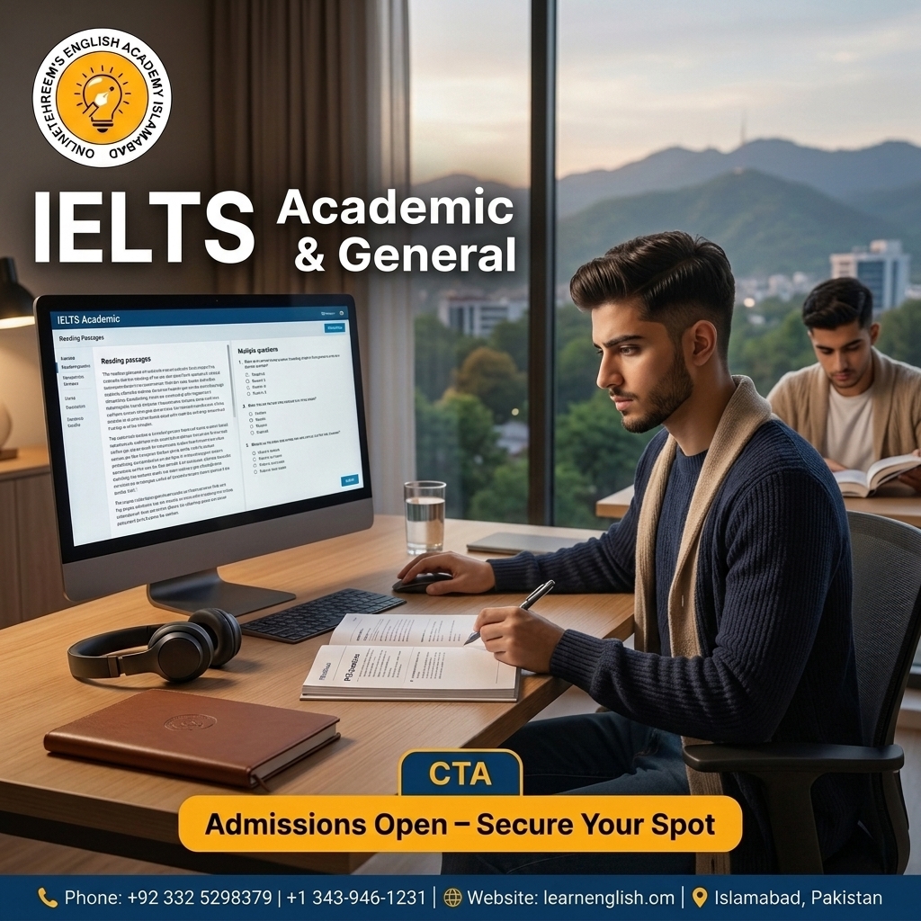 IELTS Academic & General – IELTS Preparation in Islamabad, Pakistan