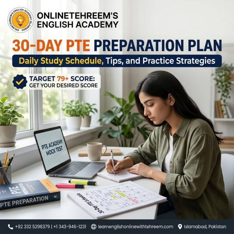 30-Day PTE Preparation Plan: Daily Study Schedule, Tips, and Practice Strategies