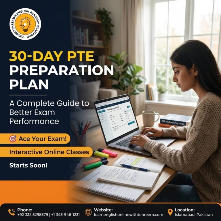 30-Day PTE Preparation Plan: A Complete Guide to Better Exam Performance